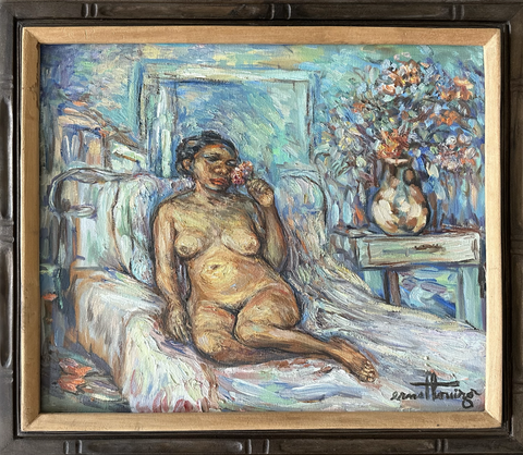 Ernst Louizor Listed Haitian Artist Oil on Canvas
