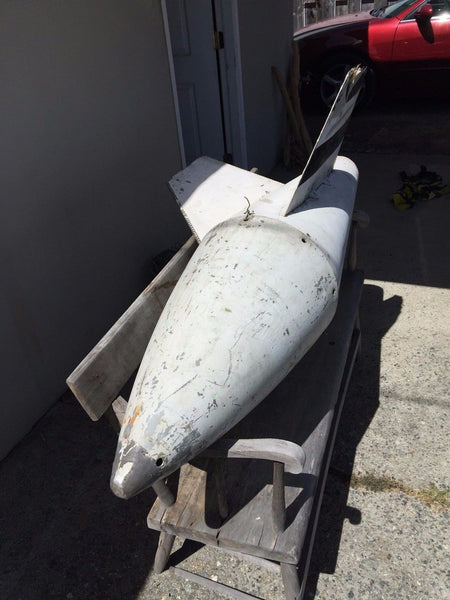 WWII OR VIETNAM FIGHTER AIRCRAFT PRACTICE BOMB MISSILE NOSECONE FINS INERT - arustocracy