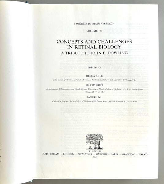 CONCEPTS AND CHALLENGES IN RETINAL BIOLOGY VOLUME 131 ORIGINAL HARDCOVER - arustocracy