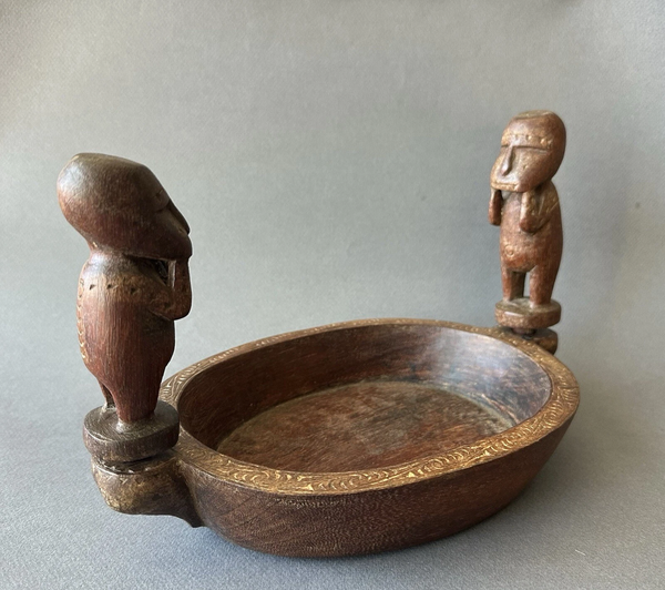 ANTIQUE TRIBAL ANCESTOR FIGURE MASSIM SOUL BOAT PAPUA NEW GUINEA