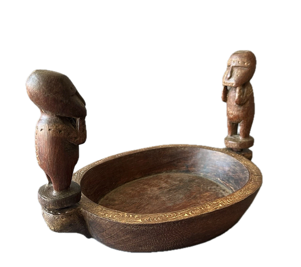 ANTIQUE TRIBAL ANCESTOR FIGURE MASSIM SOUL BOAT PAPUA NEW GUINEA