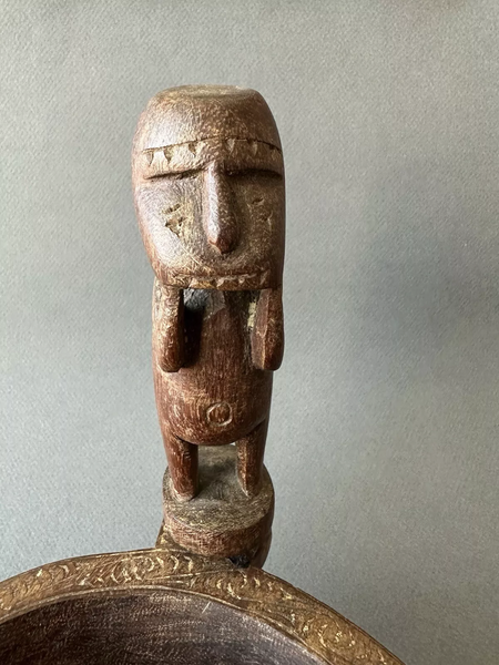 ANTIQUE TRIBAL ANCESTOR FIGURE MASSIM SOUL BOAT PAPUA NEW GUINEA