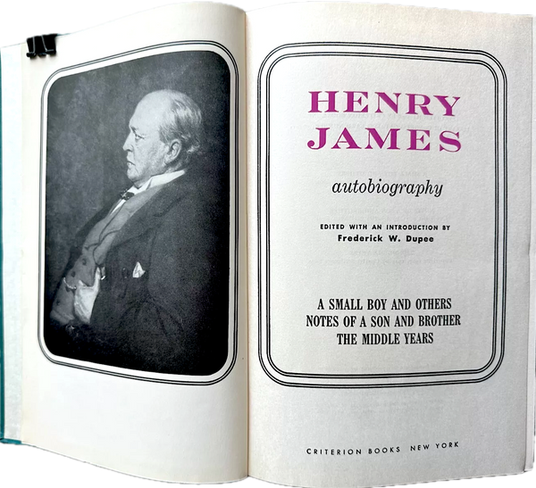 HENRY JAMES AUTOBIOGRAPHY 1ST EDITION FREDERICK W. DUPEE 1956 MAURICE SENDAK’S PERSONAL COPY