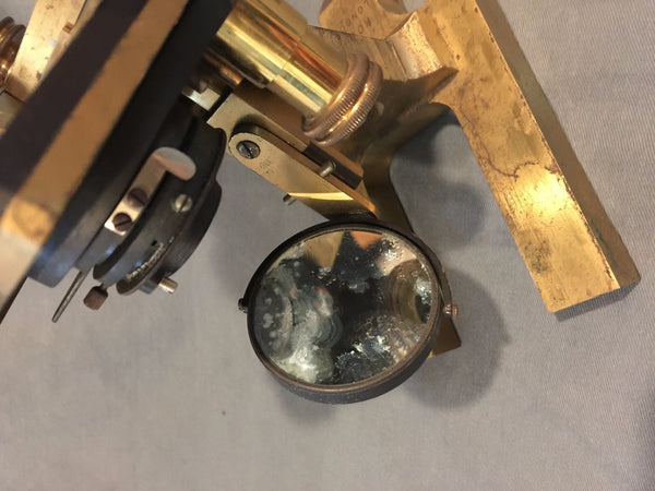 ROSS LONDON 8114 COMPOUND MICROSCOPE COPPER & BRASS FINISH C. 1900 NO OBJECTIVES - arustocracy