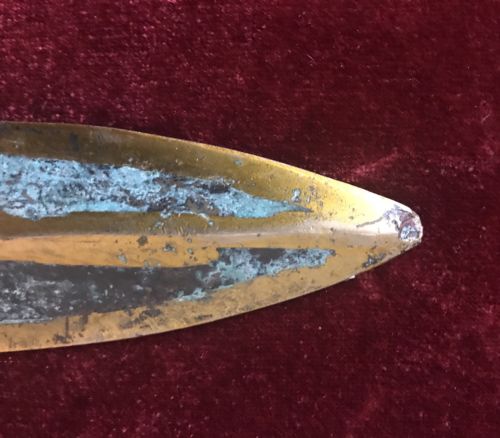 DECORATIVE CHINESE BRONZE CEREMONIAL SWORD LONGQUAN QOUJIAN STYLE - arustocracy