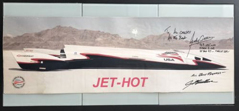 ANDY GREEN AUTOGRAPHED CRAIG BREEDLOVE POSTER LAND SPEED RECORD SOUND BARRIER - arustocracy
