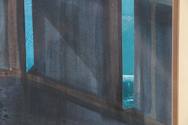 ORIGINAL WATERCOLOR PAINTING SKYSCRAPER AND CRANE CONSTRUCTION - arustocracy