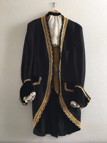 VINTAGE OPERA THEATRICAL COSTUME JACKET VEST LACE CRAVAT SAN FRANCISCO OPERA - arustocracy