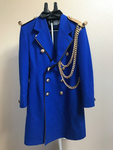 ORIGINAL AUSTRALIAN OPERA STAGE WORN COSTUME HAND MADE MILITARY STYLE WOOL COAT - arustocracy