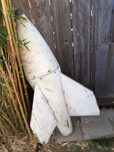 WWII OR VIETNAM FIGHTER AIRCRAFT PRACTICE BOMB MISSILE NOSECONE FINS INERT - arustocracy