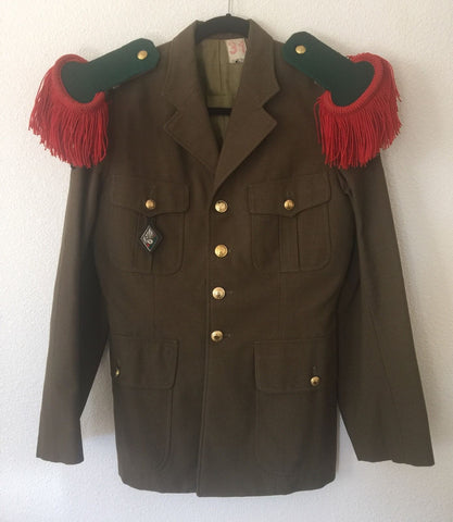 FRENCH FOREIGN LEGION PARADE DRESS UNIFORM JACKET TUNIC WITH EPAULETTES 1964 - arustocracy
