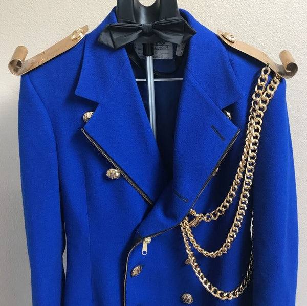 ORIGINAL AUSTRALIAN OPERA STAGE WORN COSTUME HAND MADE MILITARY STYLE WOOL COAT - arustocracy