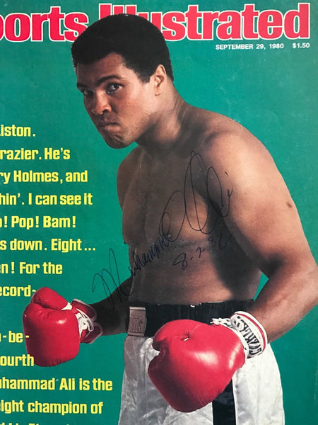 MUHAMMAD ALI AUTOGRAPHED SIGNED SPORTS ILLUSTRATED 1980 - arustocracy