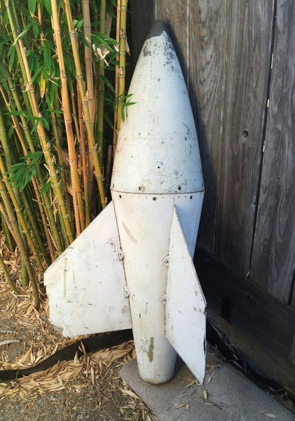 WWII OR VIETNAM FIGHTER AIRCRAFT PRACTICE BOMB MISSILE NOSECONE FINS INERT - arustocracy