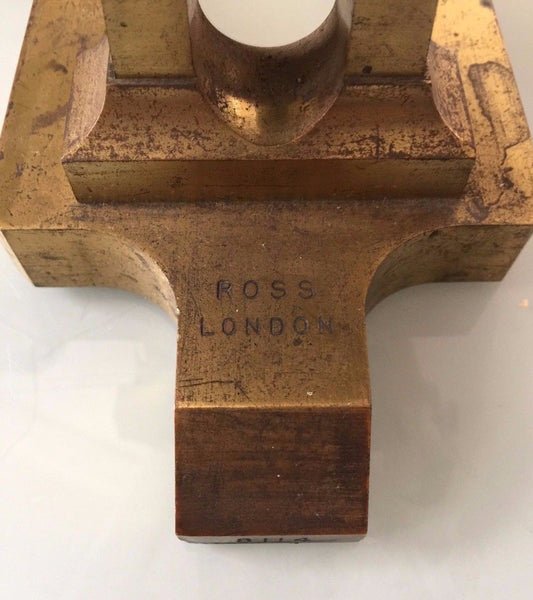 ROSS LONDON 8114 COMPOUND MICROSCOPE COPPER & BRASS FINISH C. 1900 NO OBJECTIVES - arustocracy
