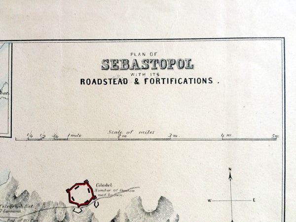 Sebastopol Street Map.pdf C. 1860 MAP PLAN OF SEBASTOPOL ROADSTEAD FORTIFICATIONS SEVASTAPOL CRI ...
