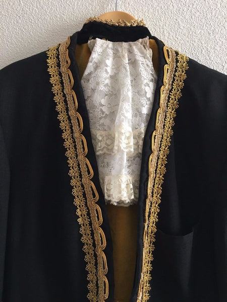 VINTAGE OPERA THEATRICAL COSTUME JACKET VEST LACE CRAVAT SAN FRANCISCO OPERA - arustocracy