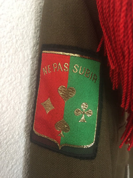 FRENCH FOREIGN LEGION PARADE DRESS UNIFORM JACKET TUNIC WITH EPAULETTES 1964 - arustocracy