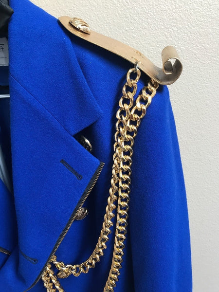 ORIGINAL AUSTRALIAN OPERA STAGE WORN COSTUME HAND MADE MILITARY STYLE WOOL COAT - arustocracy