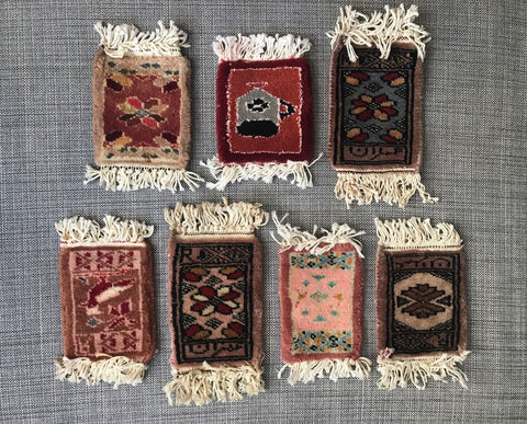 SALESMANS SAMPLES VINTAGE RUGS/CARPETS - SEVEN RUGS - arustocracy
