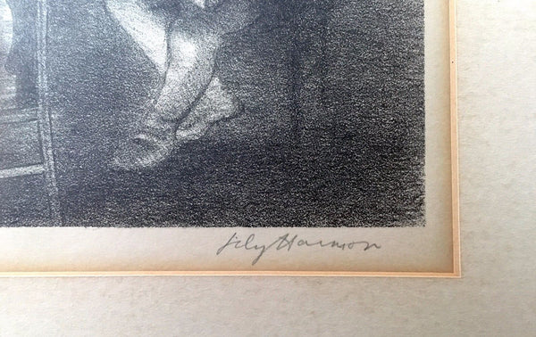 HAND SIGNED LITHOGRAPH LILY HARMON BIRTHDAY PARTY LIMITED EDITION ORIGINAL FRAME - arustocracy