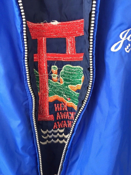 VINTAGE OKINAWA TOUR JACKET 1973 TO 1975 HAND EMBROIDERED MAP OF JAPAN L TOGUCHI - arustocracy
