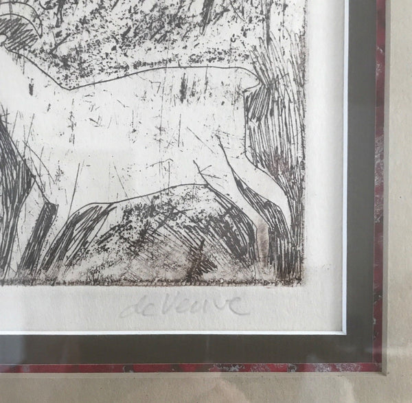 Suzanne Deveuve Lithograph Limited Edition Number 3 of 100 Signed Framed - arustocracy