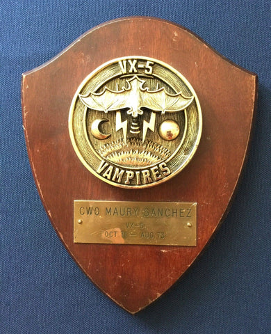VX-5 VAMPIRES US NAVY PLAQUE 1973 NAVAL WEAPONS CHINA LAKE - arustocracy