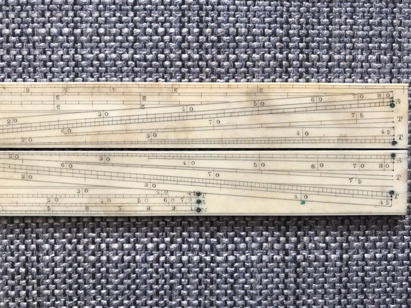 FINE ANTIQUE ENGLISH FOLDING RULER SECTOR RULE ELLIOTT LONDON - arustocracy