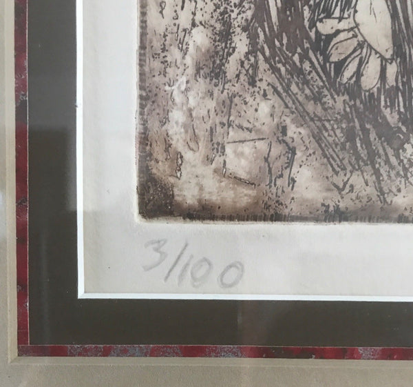 Suzanne Deveuve Lithograph Limited Edition Number 3 of 100 Signed Framed - arustocracy