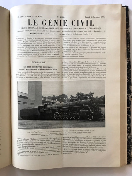 LE GENIE CIVIL FRENCH ENGINEERING MAGAZINE TWO BOUND VOLUMES 1937 1938 - arustocracy