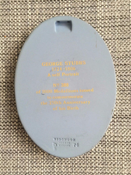 WEDGWOOD BLUE JASPERWARE GEORGE STUBBS LIMITED EDITION PLAQUE ORIGINAL CASE - arustocracy
