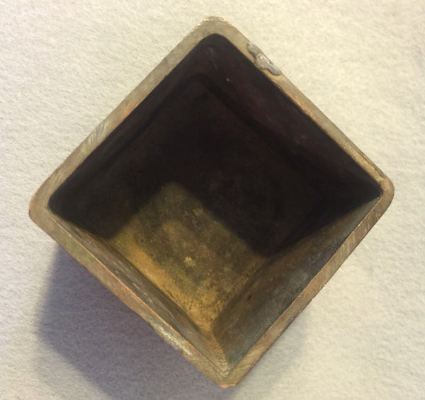 VINTAGE SALESMAN SAMPLE ASHTRAY CONSTRUCTION SCOOP DIRT SCRAPER TILTS BRONZE - arustocracy