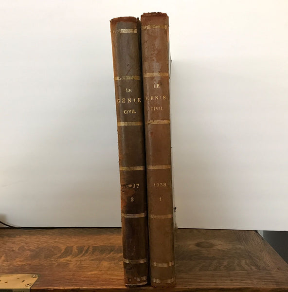 LE GENIE CIVIL FRENCH ENGINEERING MAGAZINE TWO BOUND VOLUMES 1937 1938 - arustocracy