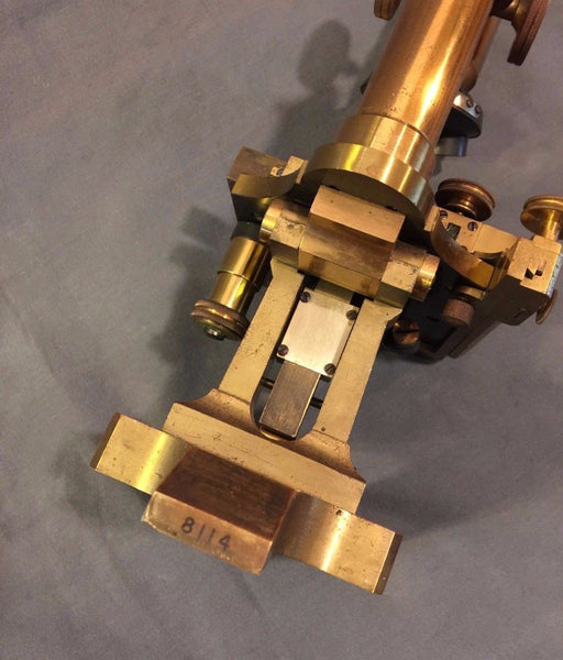 ROSS LONDON 8114 COMPOUND MICROSCOPE COPPER & BRASS FINISH C. 1900 NO OBJECTIVES - arustocracy