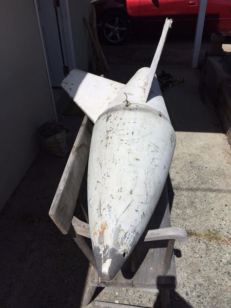 WWII OR VIETNAM FIGHTER AIRCRAFT PRACTICE BOMB MISSILE NOSECONE FINS INERT - arustocracy