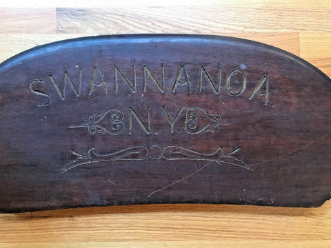 1898 ENGRAVED WOODEN SIGN HISTORIC SWANNANOA BUILDING NEW YORK CITY