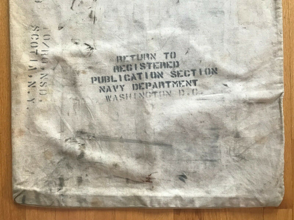 WWII U.S. Navy Department Publication Division Mail Bag Scotia New York