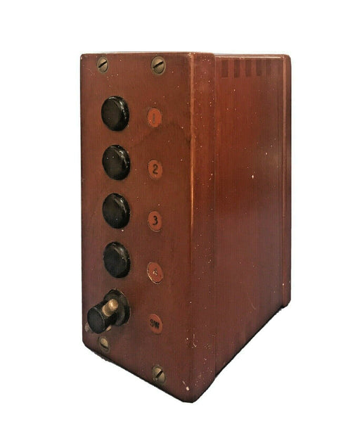 Vintage Western Electric Dovetailed Oak Telephone Alarm Box Switch & Indicators