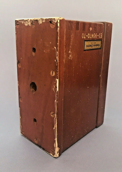 Vintage Western Electric Dovetailed Oak Telephone Alarm Box Switch & Indicators