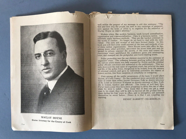 RARE ORIGINAL 1918 PAPERBACK EDITION 50-50: FIGHTING CHICAGO'S CRIME TRUSTS