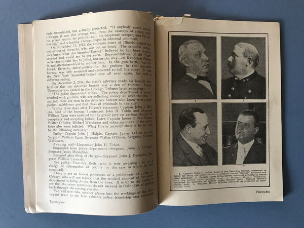 RARE ORIGINAL 1918 PAPERBACK EDITION 50-50: FIGHTING CHICAGO'S CRIME TRUSTS