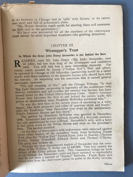RARE ORIGINAL 1918 PAPERBACK EDITION 50-50: FIGHTING CHICAGO'S CRIME TRUSTS