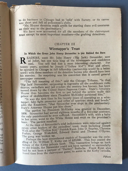 RARE ORIGINAL 1918 PAPERBACK EDITION 50-50: FIGHTING CHICAGO'S CRIME TRUSTS