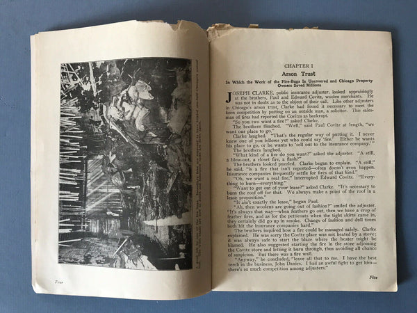 RARE ORIGINAL 1918 PAPERBACK EDITION 50-50: FIGHTING CHICAGO'S CRIME TRUSTS