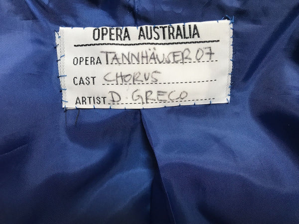 ORIGINAL AUSTRALIAN OPERA STAGE WORN COSTUME HAND MADE MILITARY STYLE WOOL COAT - arustocracy