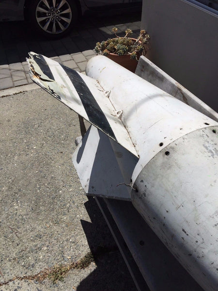 WWII OR VIETNAM FIGHTER AIRCRAFT PRACTICE BOMB MISSILE NOSECONE FINS INERT - arustocracy