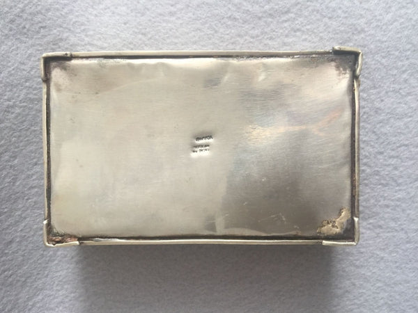 VINTAGE ALPACA ABALONE MEXICO INLAID TRINKET BOX OR CIGARETTE CASE 1950S - arustocracy