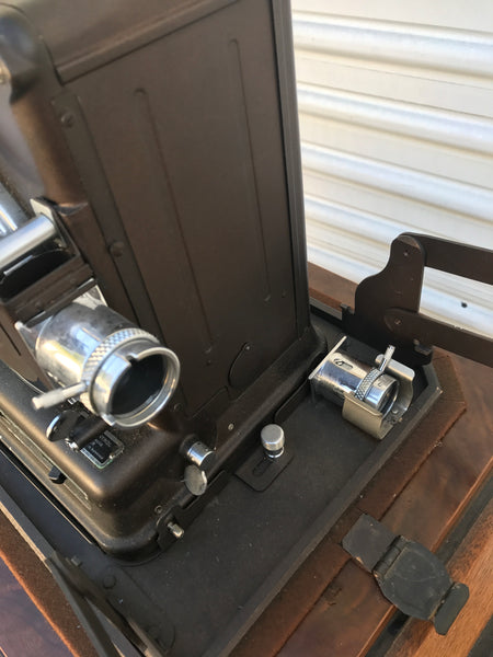 Rare 1930 Kodascope Model B Early 16mm Library Projector With Art Deco Cabinet and Manuals - arustocracy