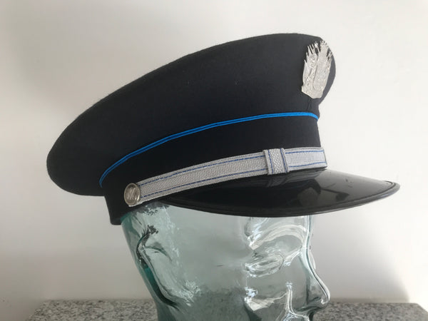 OBSOLETE SAN SEBASTIAN SPAIN POLICE UNIFORM HAT WITH BADGE